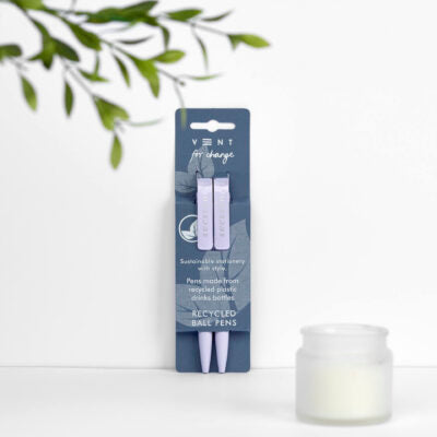 Pack of 2 purple pens on a white background