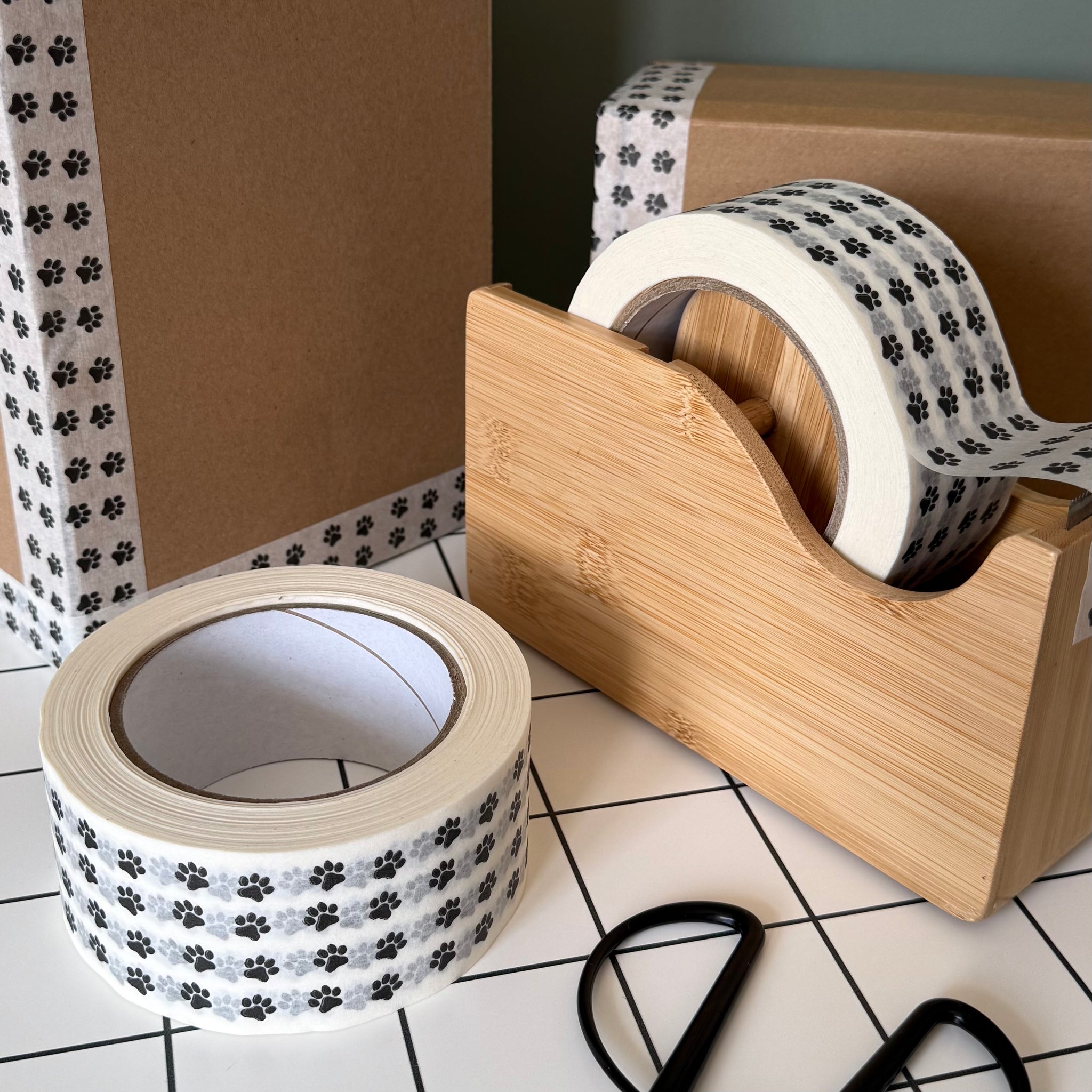 50m Paper Tape - Paw Print (48mm Wide) – Cascayde