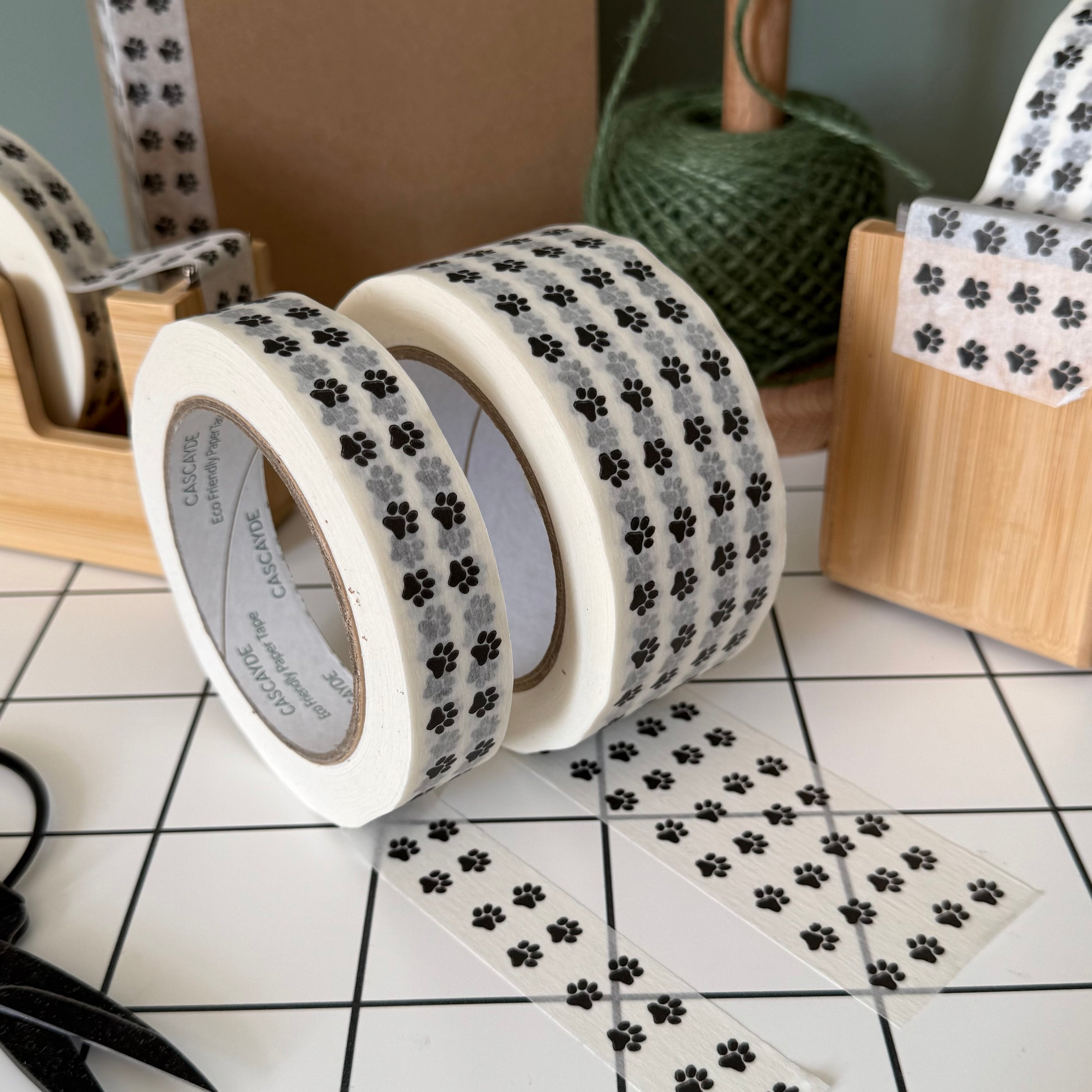 50m Paper Tape - Paw Print (48mm Wide) – Cascayde