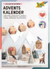Folia Advent calendar packaging with wooden house designs and festive elements.