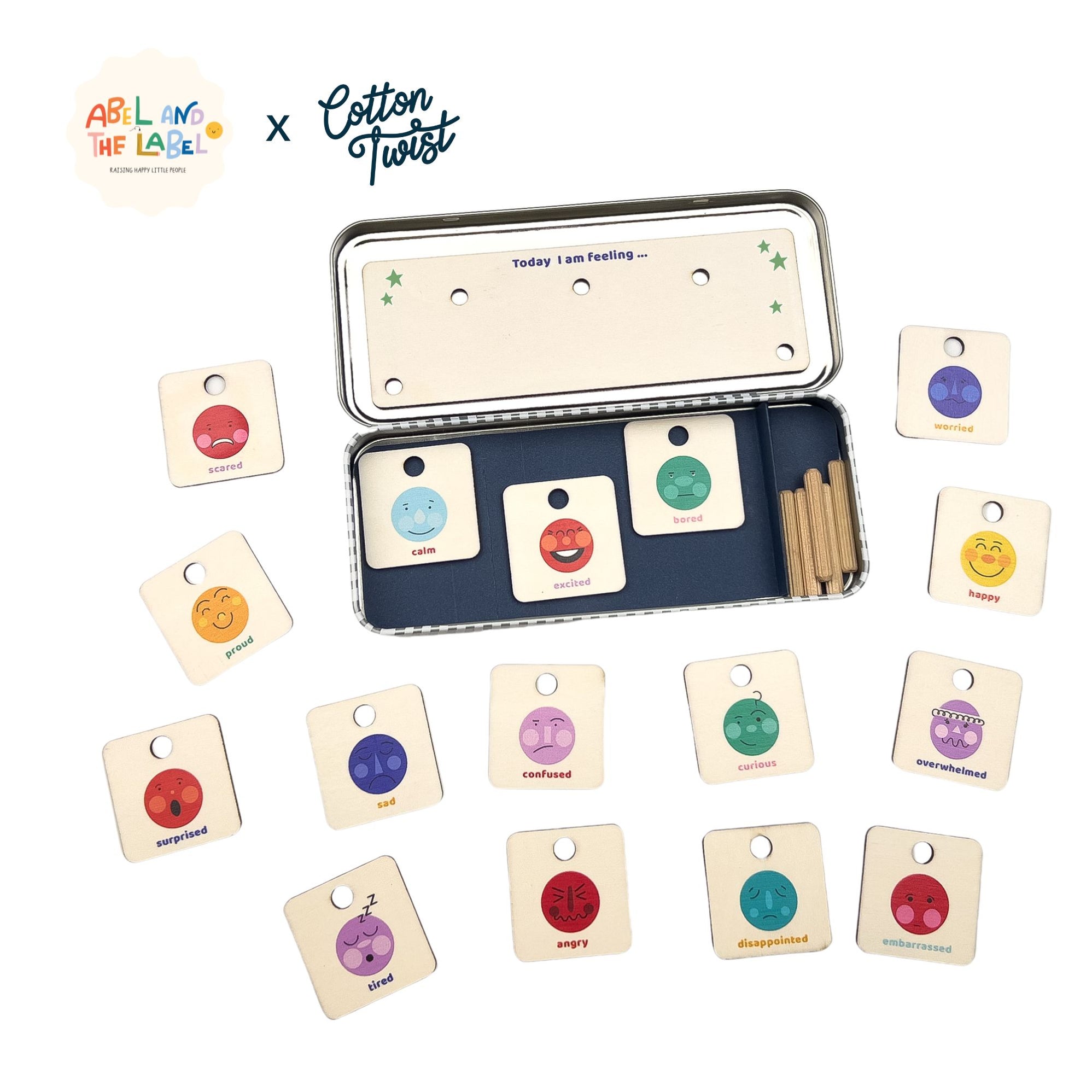 Children's Feelings Chart Cotton Twist Cascayde