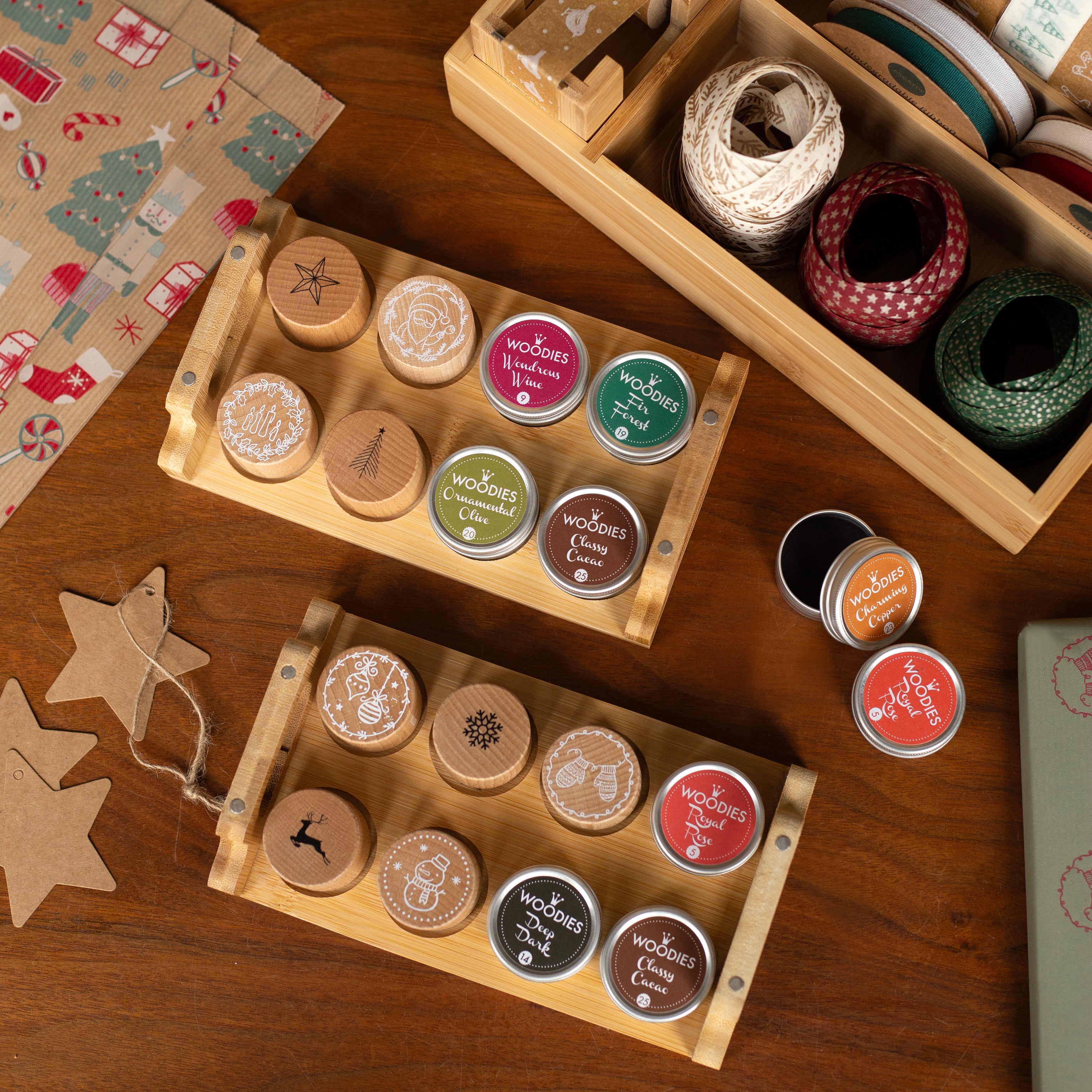 Stackable Bamboo Stamp & Ink Tray – Cascayde