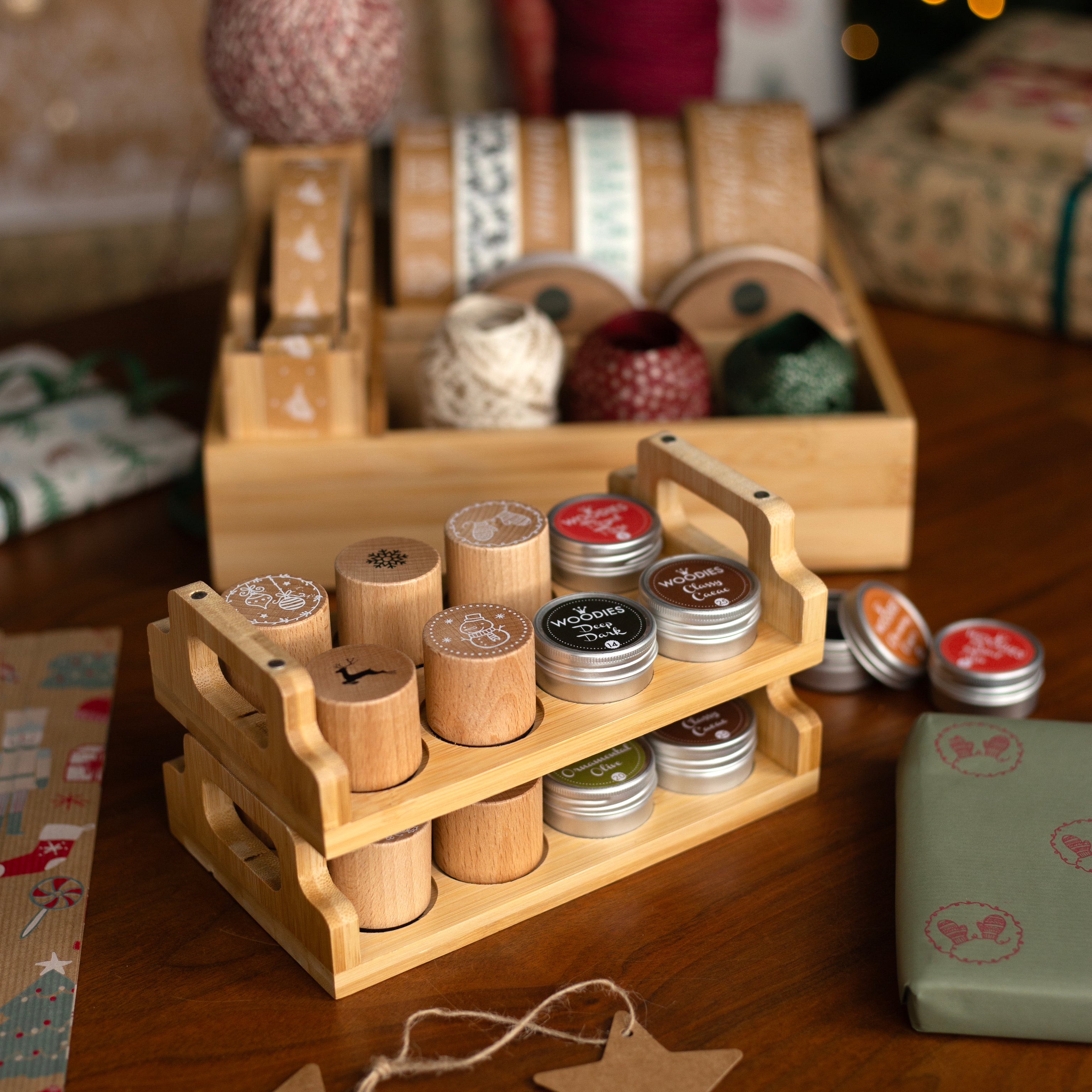 Stackable Bamboo Stamp & Ink Tray – Cascayde