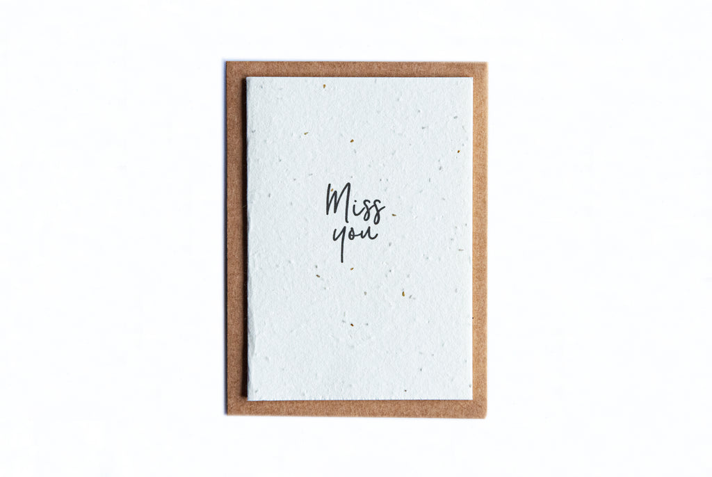 plantable seed paper miss you card