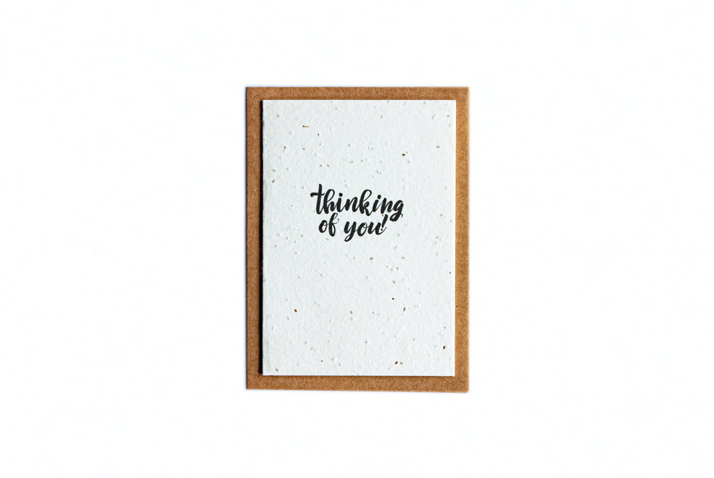 plantable seed paper greetings card thinking of you