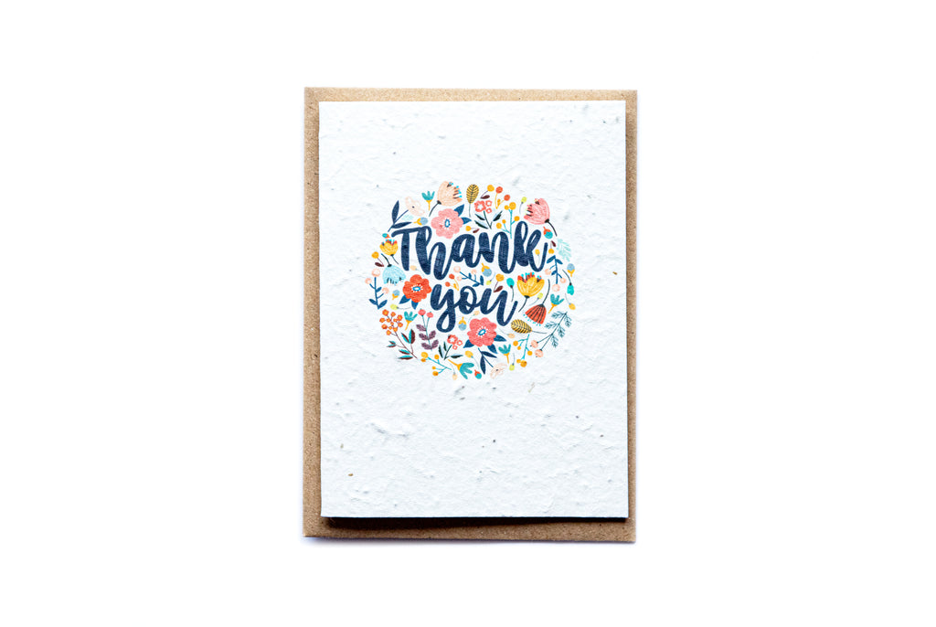 plantable seed paper thank you card