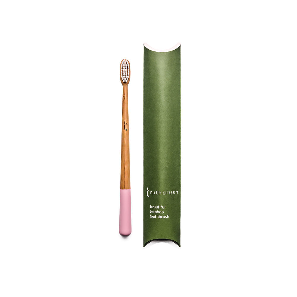 pink bamboo toothbrush
