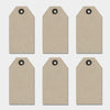 6 brown paper gift tags