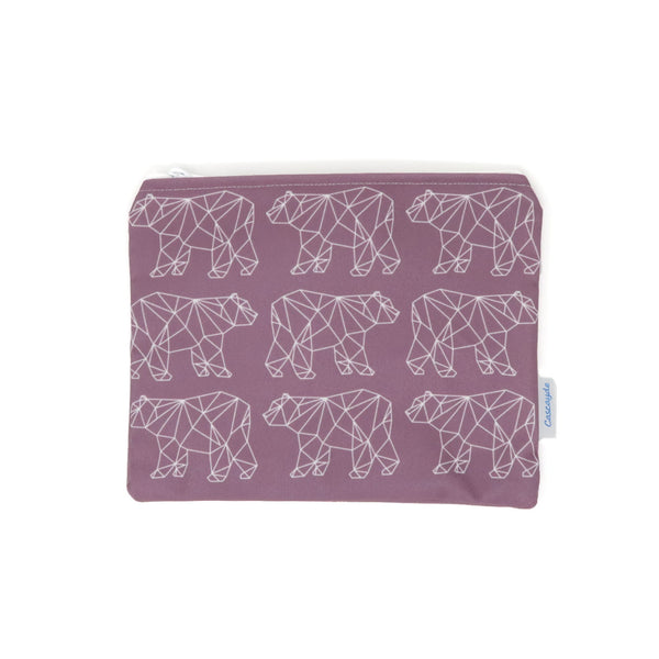purple polar bear design bag