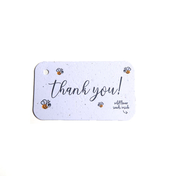 plantable seed paper thank you tag
