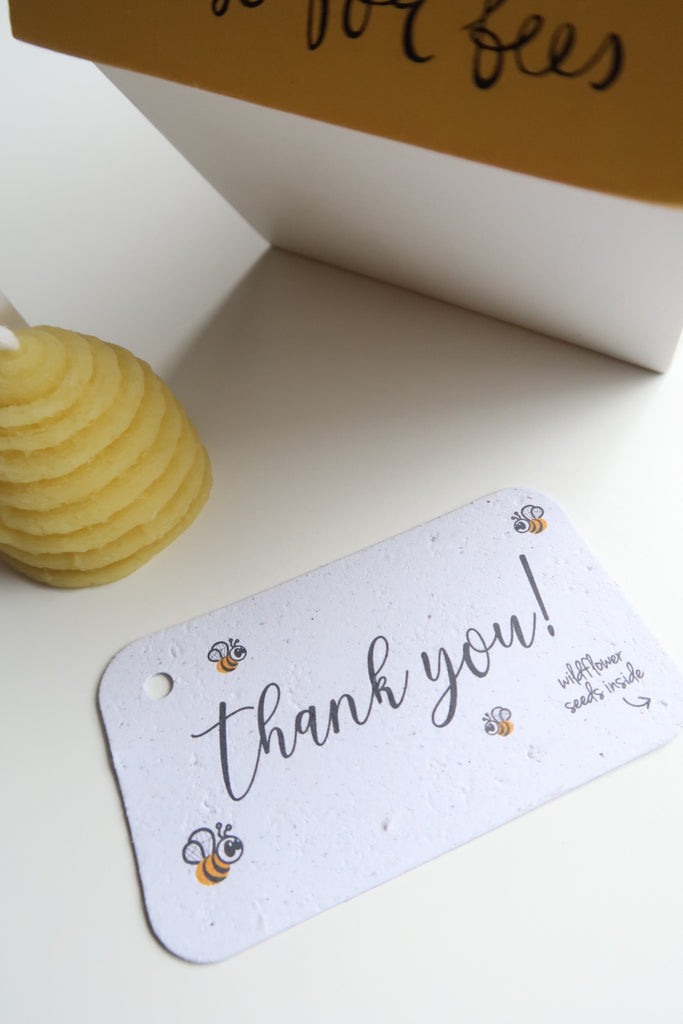 plantable seed paper thank you tag