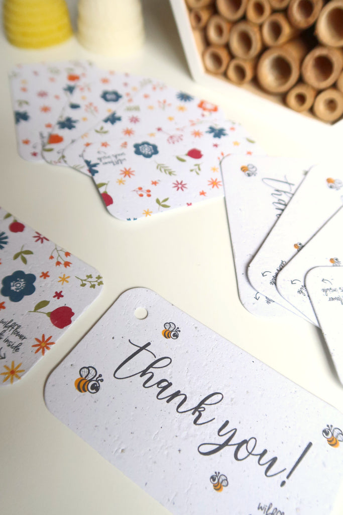 plantable seed paper thank you tag