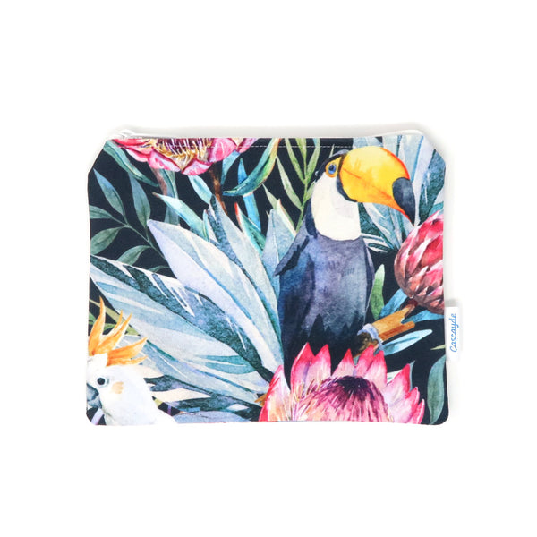 toucan design zip bag