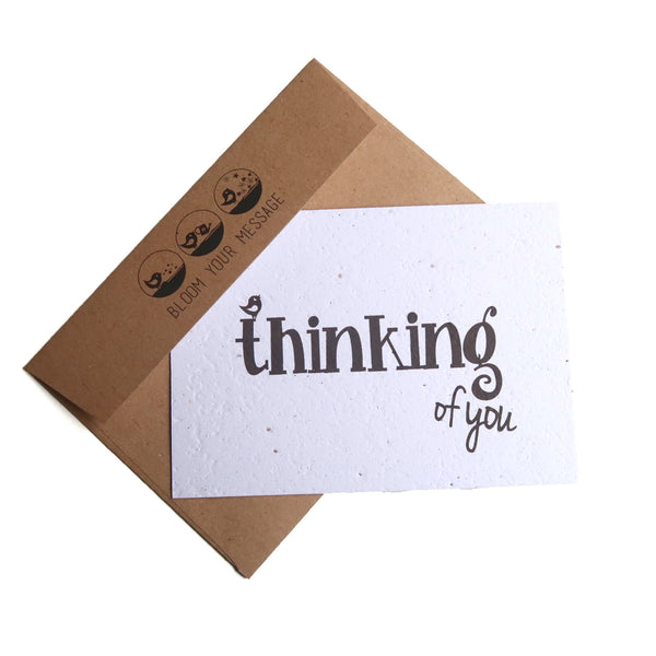 Plantable Card Thinking of You Seeded paper greeting card