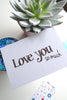 Plantable card love you so much seeded card