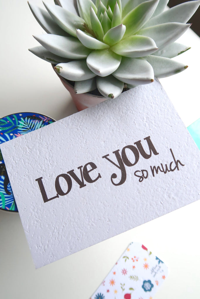 Plantable card love you so much seeded card